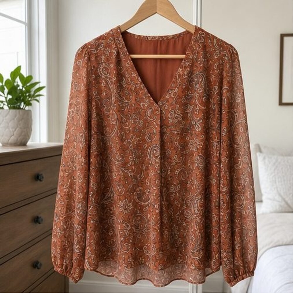 Lilac Tie Neck Blouse